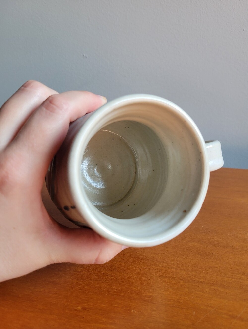 Handmade Studio Pottery Swan Mug Stoneware Hand Thrown Artisan Coffee Cup - Picture 5 of 7
